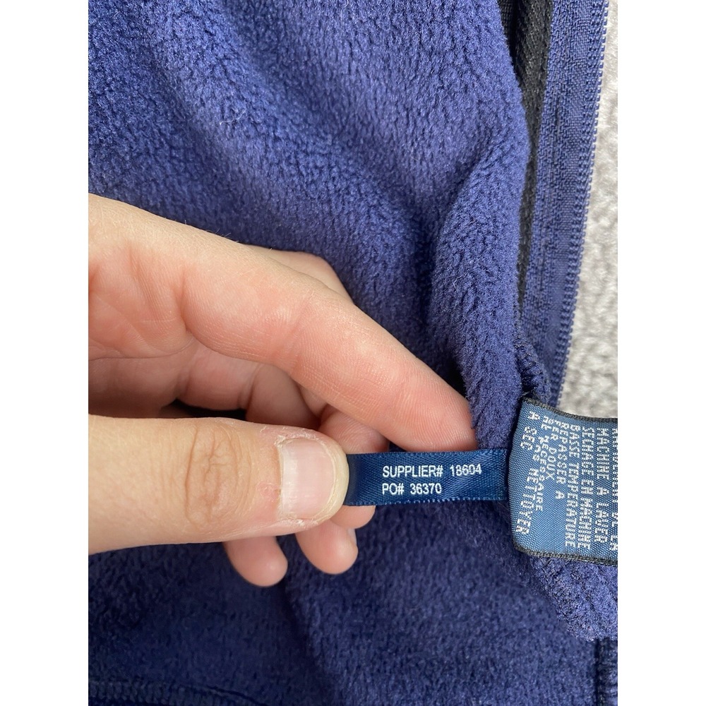 Vintage Polo Ralph Lauren Vest Mens Extra Large Tall Blue Fleece Pile Pony Logo - Picture 5 of 11